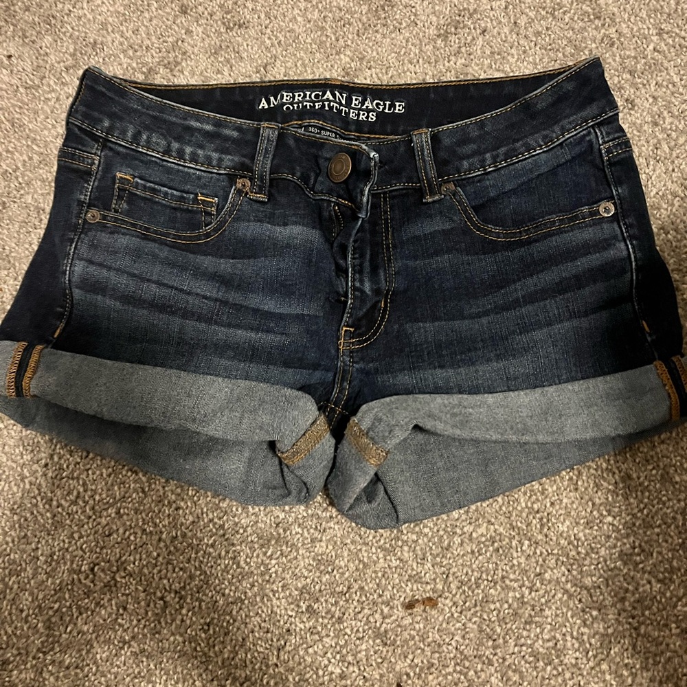 American eagle blue jean shorts